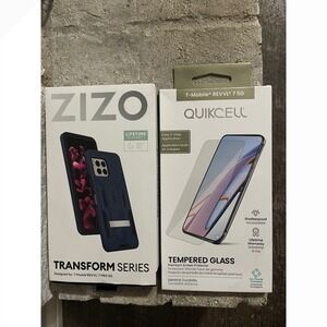 Zizo Transform Series Case & Quikcell Tempered Glass for T-Mobile REVVL 7 5G‎